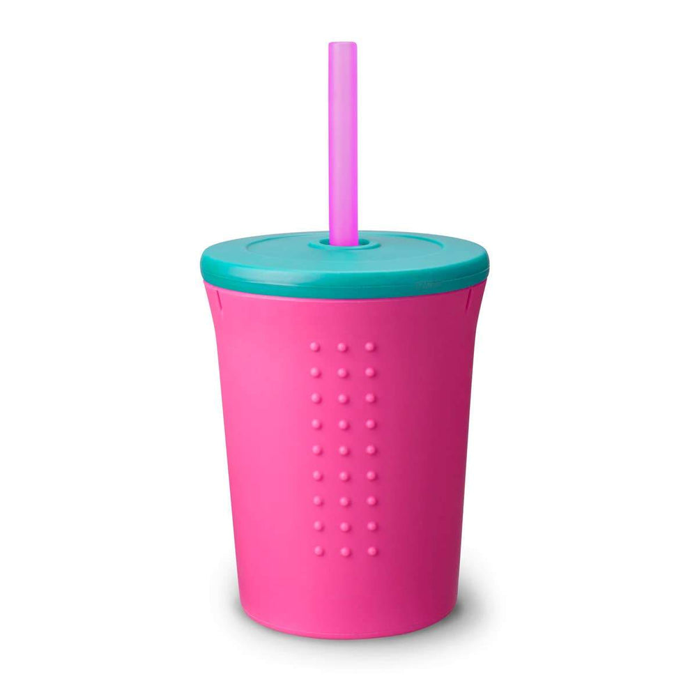 12oz Silicone Straw Cup (Berry/Sea) Default Silikids Silikids Lil Tulips