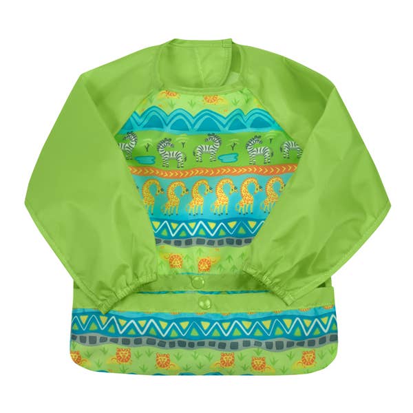 Snap + Go® Easy-wear Long Sleeve Bib Green Safari