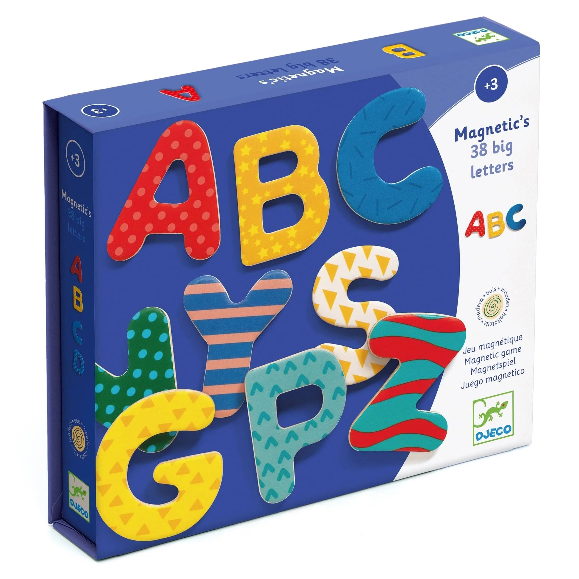 38 Big Letters Alphabet Wooden Magnets Djeco Lil Tulips