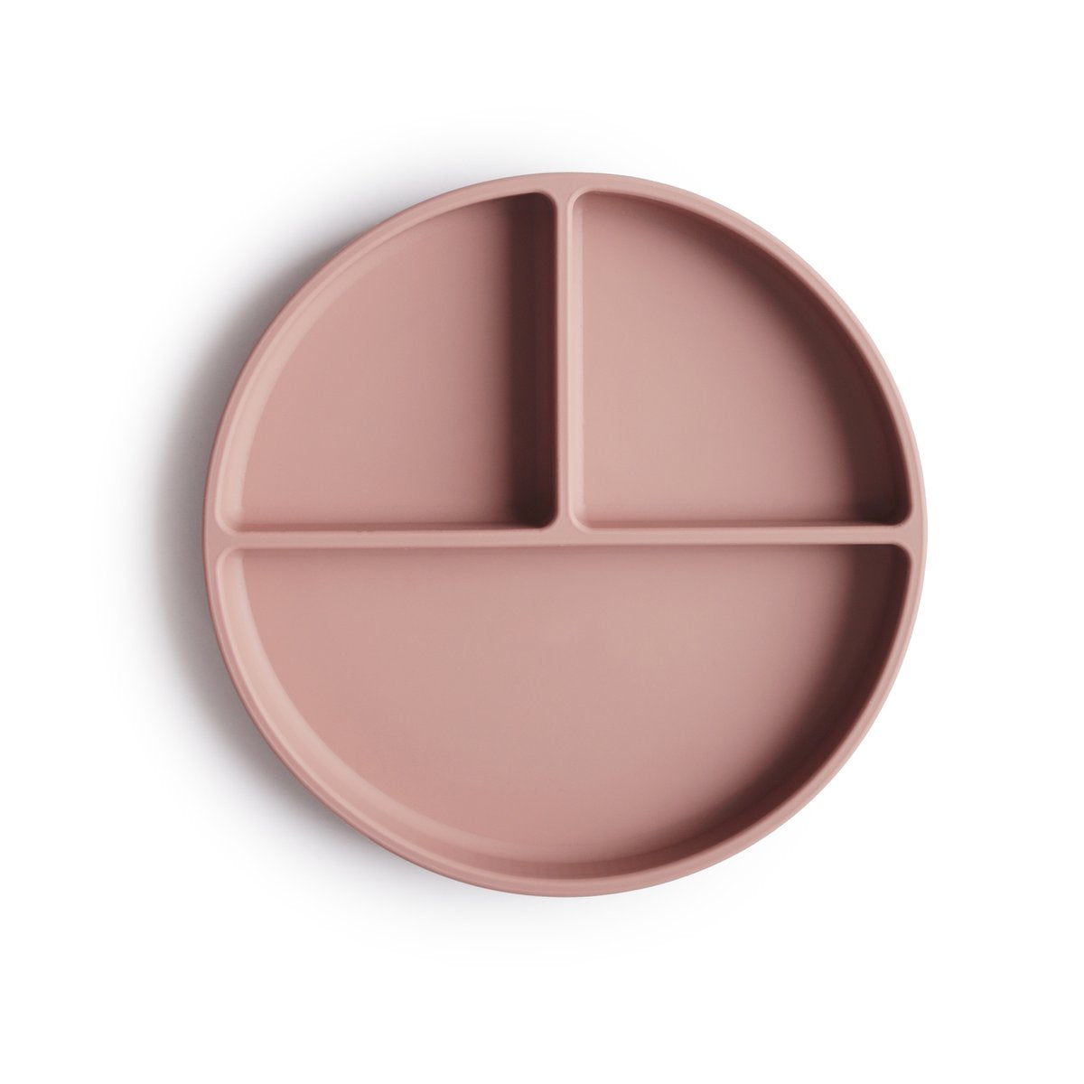 Divided Silicone Suction Plate (Blush)