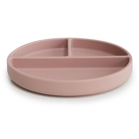 Divided Silicone Suction Plate (Blush)