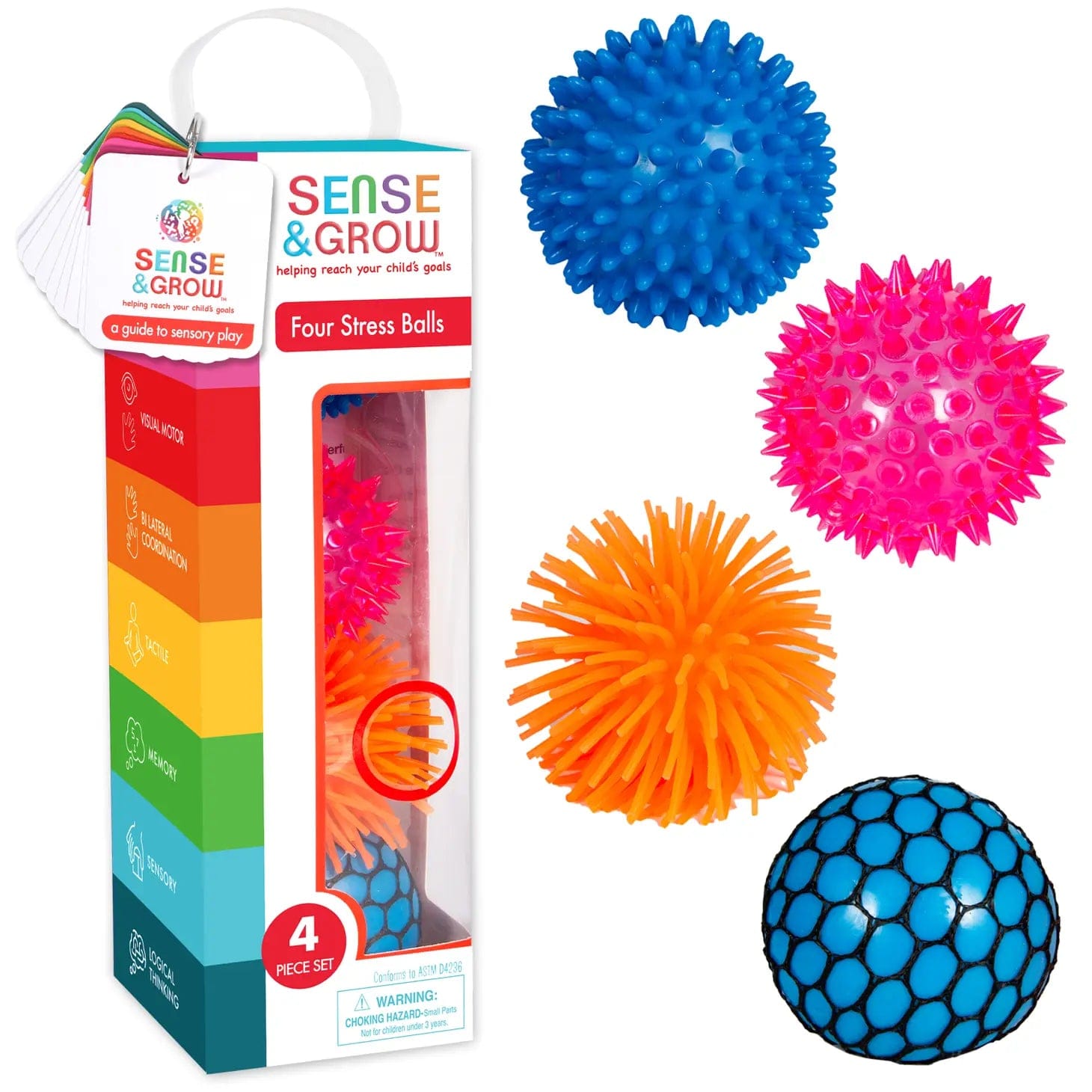 4 Stress Relief Balls Sense & Grow Lil Tulips