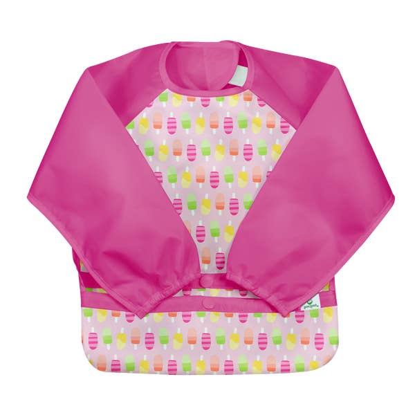 Snap + Go® Easy-wear Long Sleeve Bib Pink Popsicle
