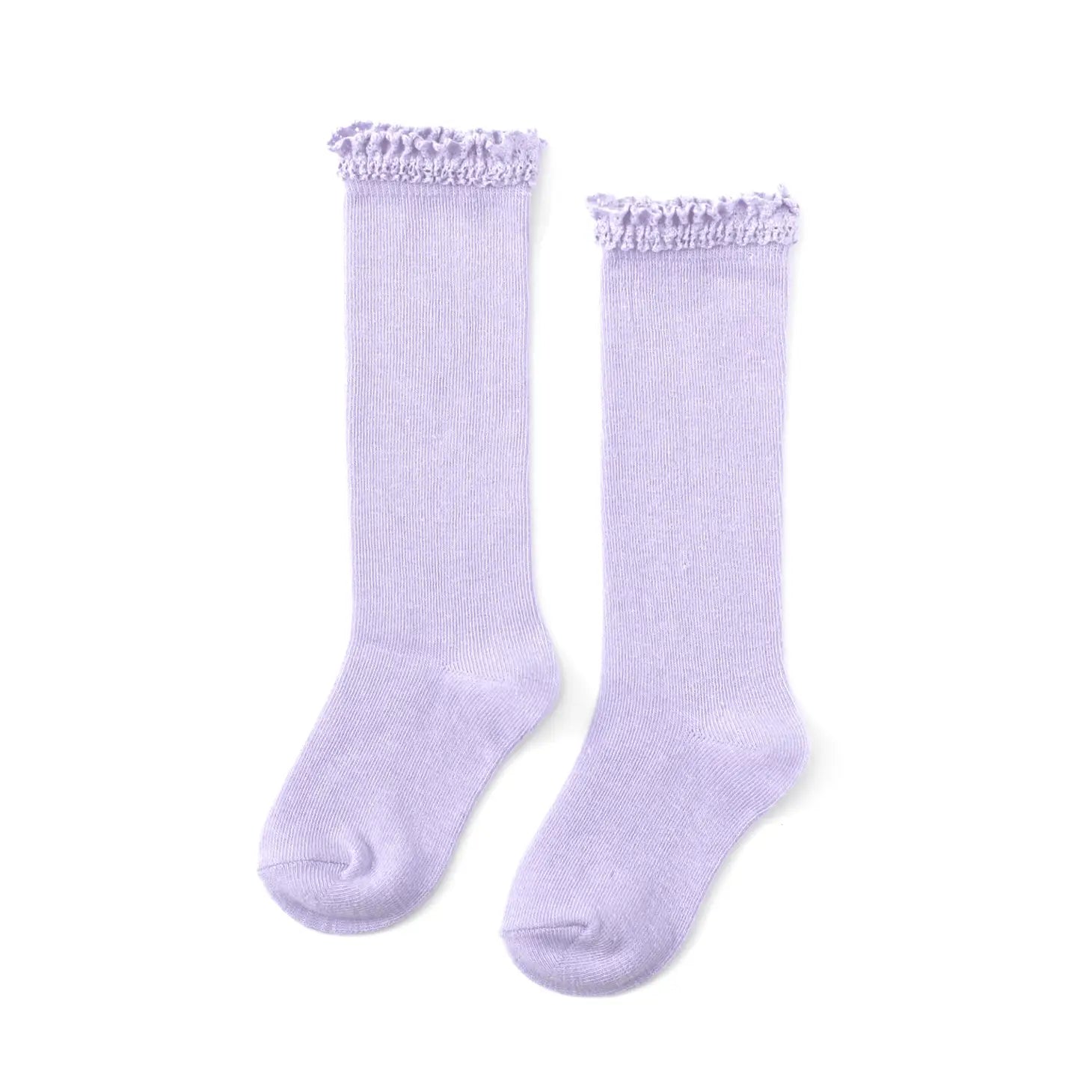 NEW Lavender Lace Top Knee High Socks