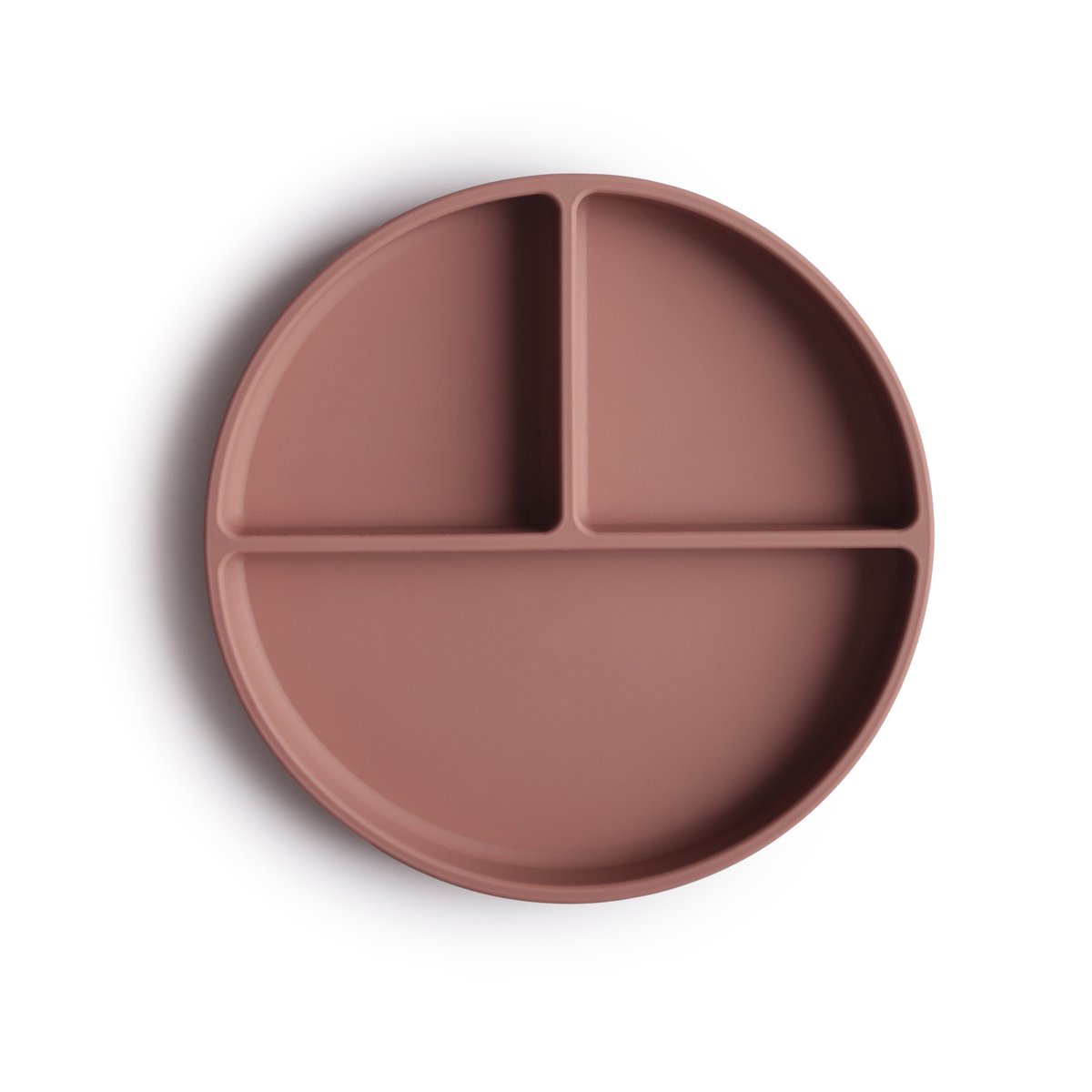 Divided Silicone Suction Plate (Cloudy Mauve)