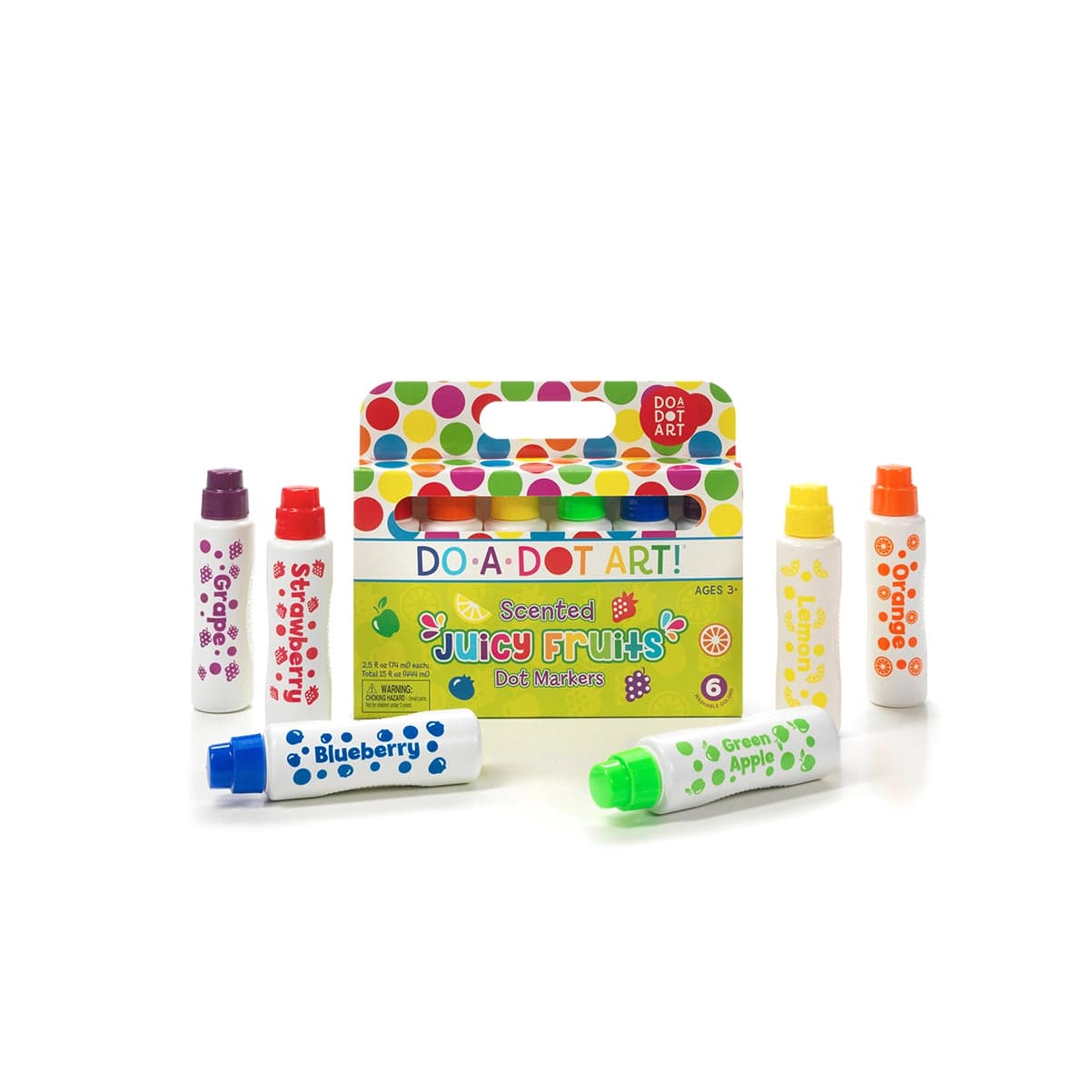 6 Pack Scented Juicy Fruits Marker Do a Dot Art Lil Tulips