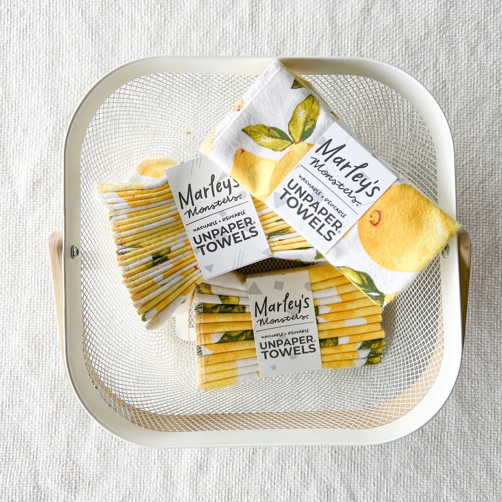6 Unpaper Towels - Vintage Lemons Marleys Monsters Lil Tulips