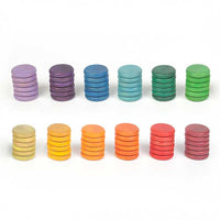 72 Wooden Coins in 12 Colors Grapat Lil Tulips