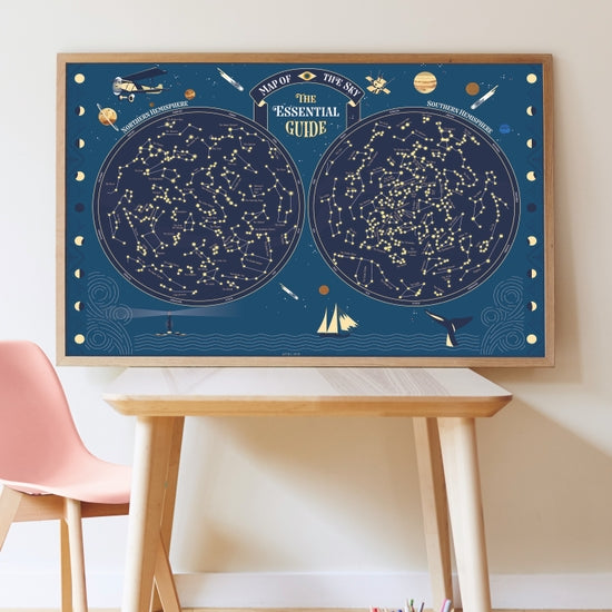 Skymap Discovery Sticker Poster