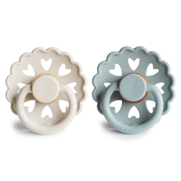 FRIGG Andersen Natural Rubber Baby Pacifier (Cream / Stone Blue)