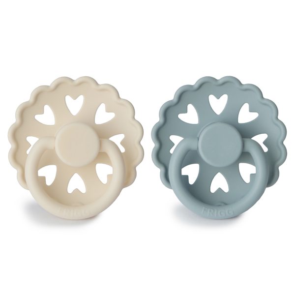 FRIGG Andersen Silicone Baby Pacifier (Cream / Stone Blue)