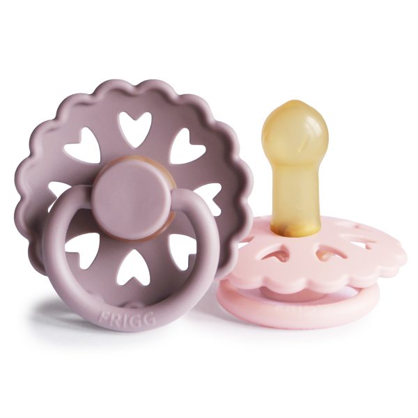 FRIGG Andersen Natural Rubber Baby Pacifier (Twilight Mauve / White Lilac)