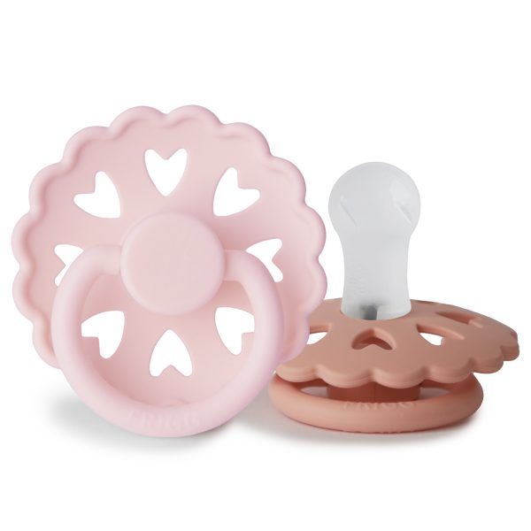 FRIGG Andersen Silicone Baby Pacifier (White Lilac / Pretty in Peach)