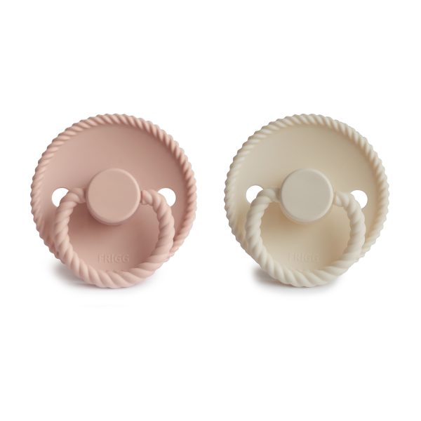 FRIGG Rope Silicone Baby Pacifier (Blush / Cream)
