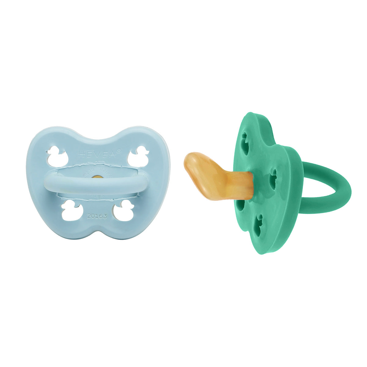 Maya Blue & Pop of Green Orthodonic Pacifier 2 Pack (3-36 Months)