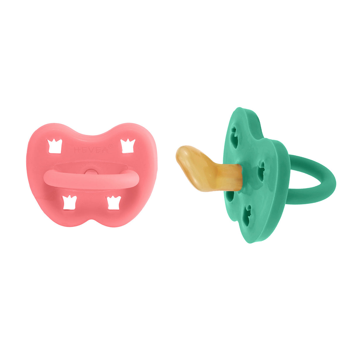 Tulip Pink & Pop of Green Orthodonic Pacifier 2 Pack (3-36 Months)