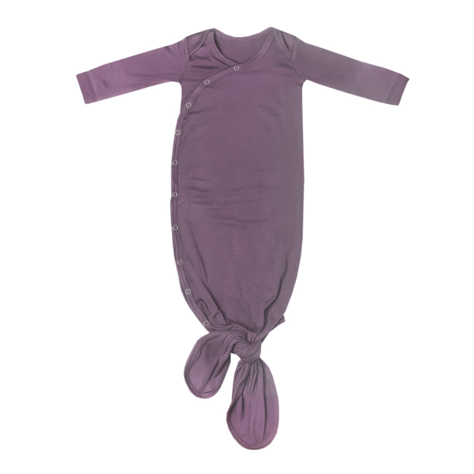Plum Newborn Knotted Gown