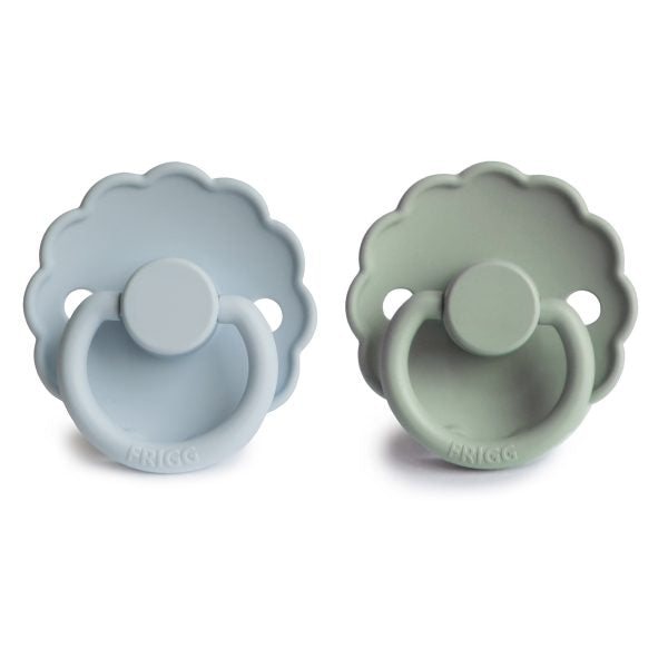FRIGG Daisy Silicone Baby Pacifier (Powder Blue / Sage)