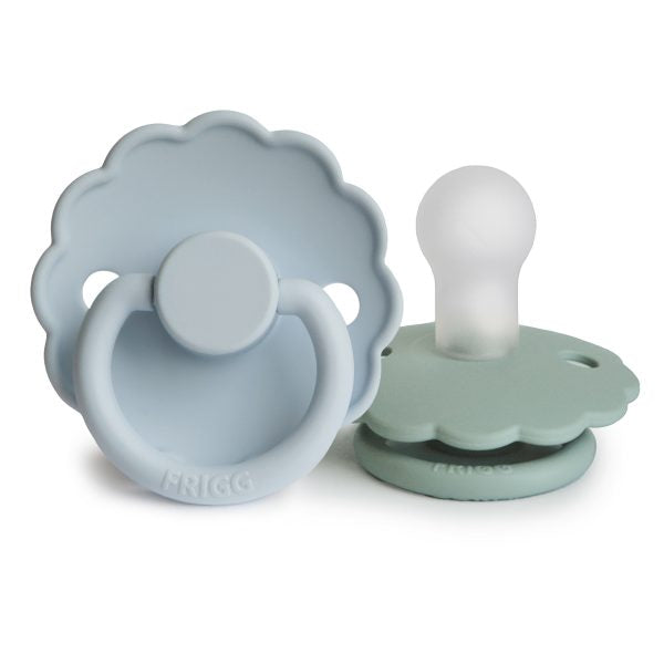 FRIGG Daisy Silicone Baby Pacifier (Powder Blue / Sage)