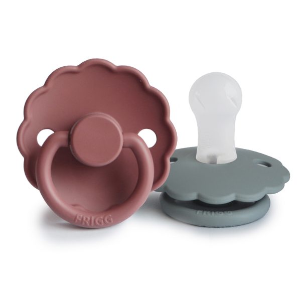 FRIGG Daisy Silicone Baby Pacifier (Woodchuck / French Gray)