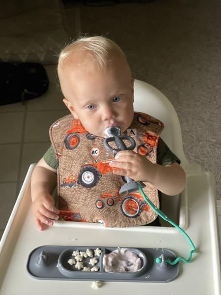 A Busy Baby Teether & Training Spoon - Spearmint Busy Baby Lil Tulips