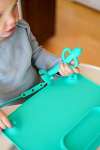 A Busy Baby Teether & Training Spoon - Yellow Busy Baby Lil Tulips