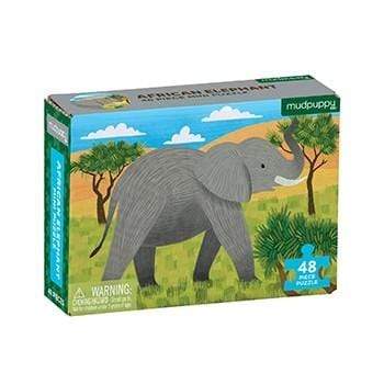African Elephant 48 Piece Mini Puzzle Chronicle Books Lil Tulips