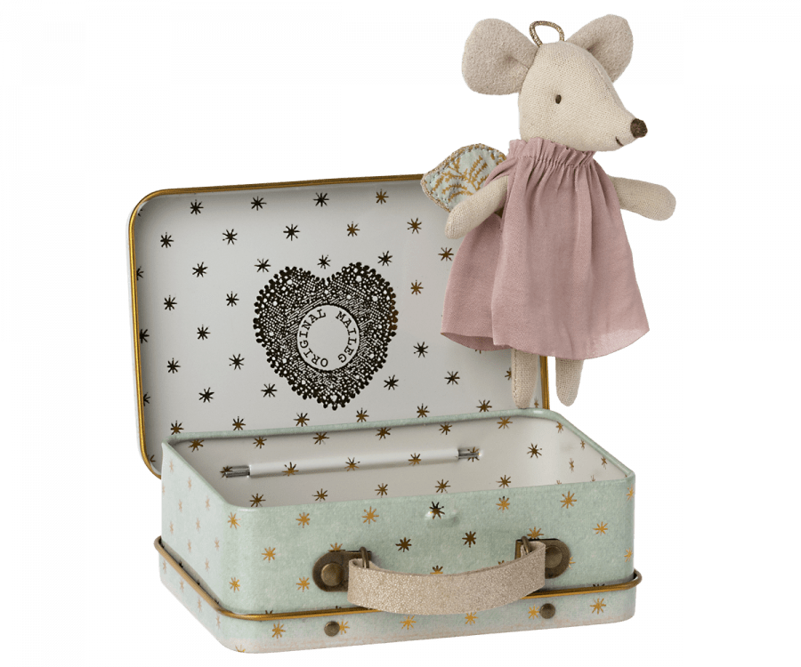 Angel Mouse in Suitcase Maileg Lil Tulips