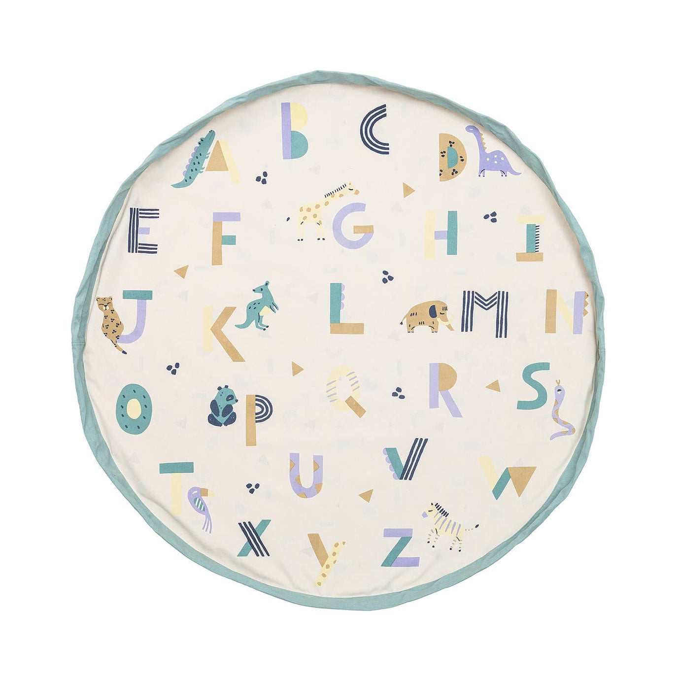 Animal Alphabet Letters Playmat Storage Bag Play & Go Lil Tulips