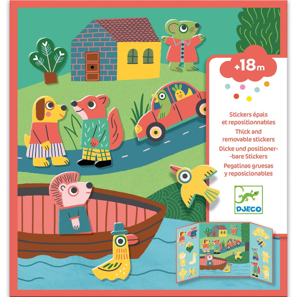 Animals Repositionable Sticker Book Activity Djeco Lil Tulips