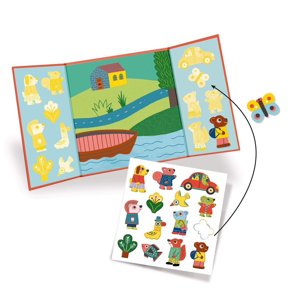 Animals Repositionable Sticker Book Activity Djeco Lil Tulips