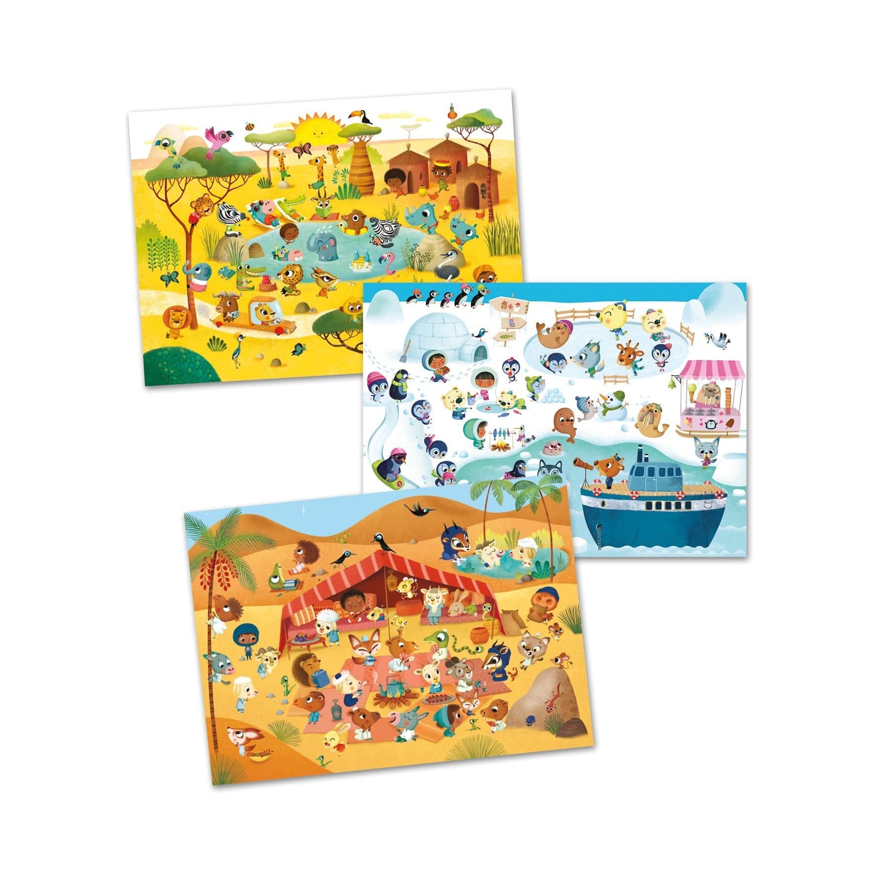 Around the World Rub-On Transfer Activity Djeco Lil Tulips