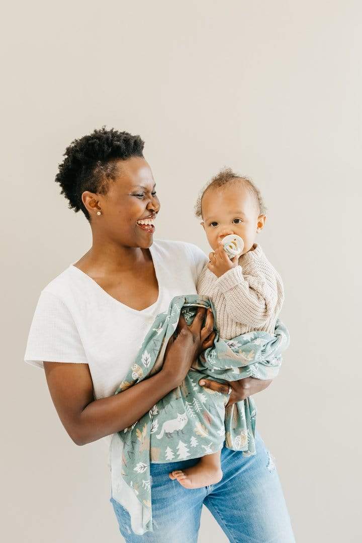 Atwood Knit Swaddle Blanket Copper Pearl Lil Tulips