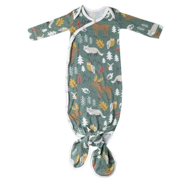 Atwood Newborn Knotted Gown Copper Pearl Lil Tulips