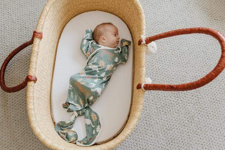 Atwood Newborn Knotted Gown Copper Pearl Lil Tulips