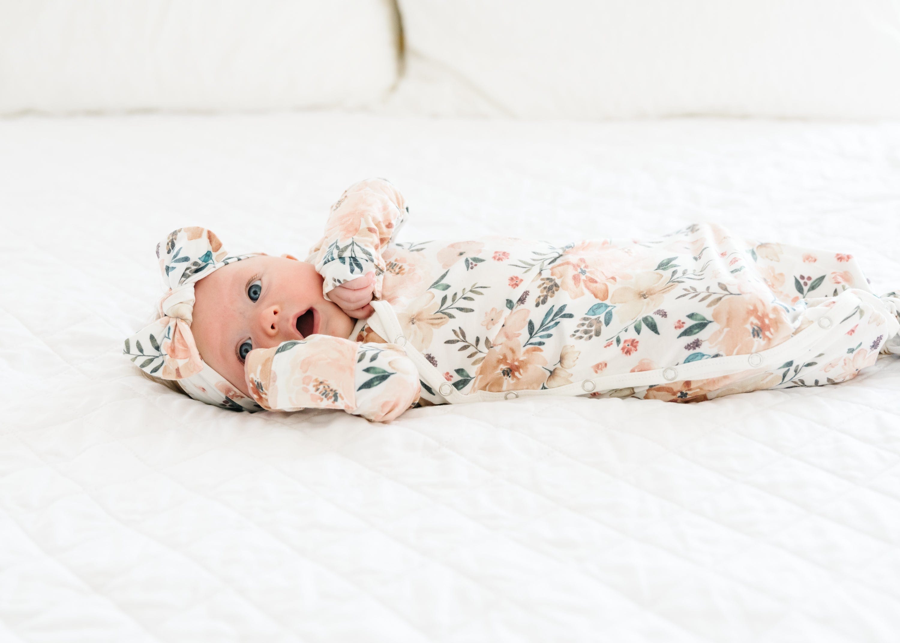 Autumn Newborn Knotted Gown Copper Pearl Lil Tulips