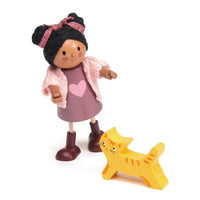 Ayana and her Cat Tender Leaf Lil Tulips