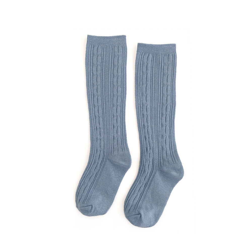Steel Blue Knee High Socks