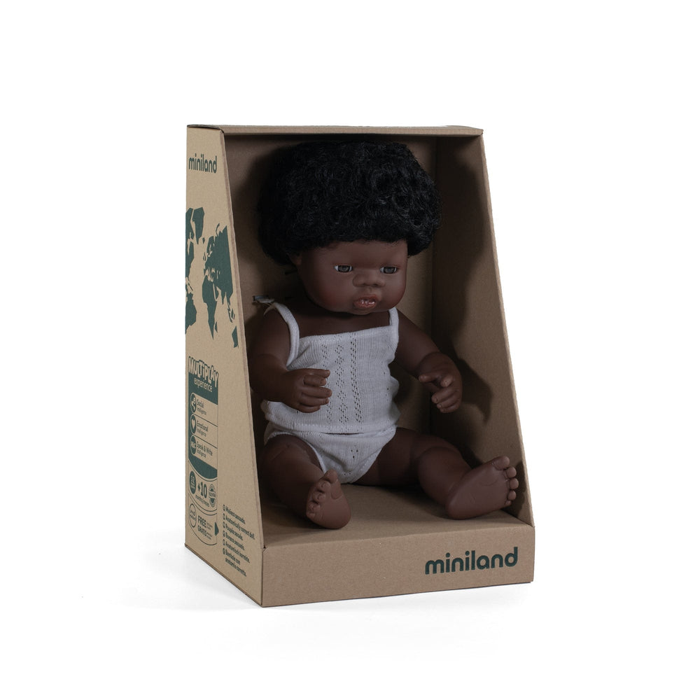 Baby Doll African Girl Miniland Lil Tulips