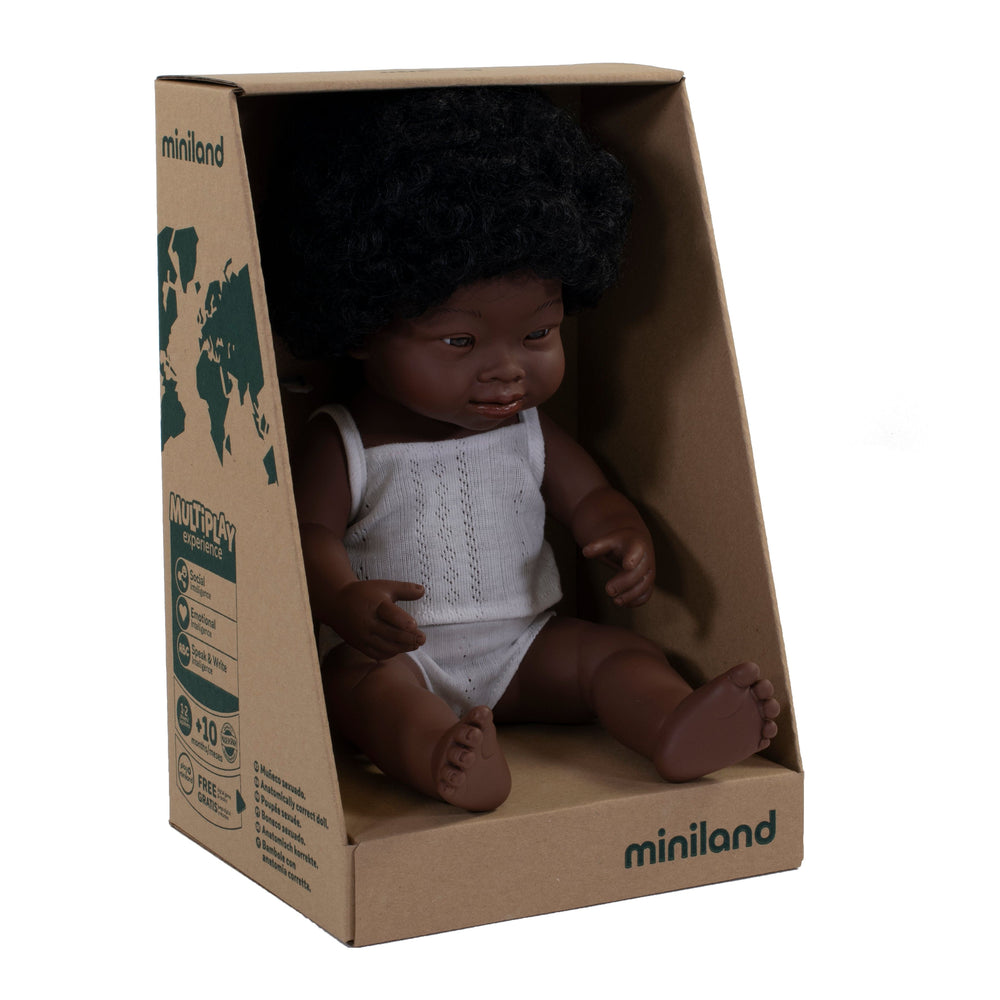 Baby Down Syndrome African Girl Miniland Lil Tulips