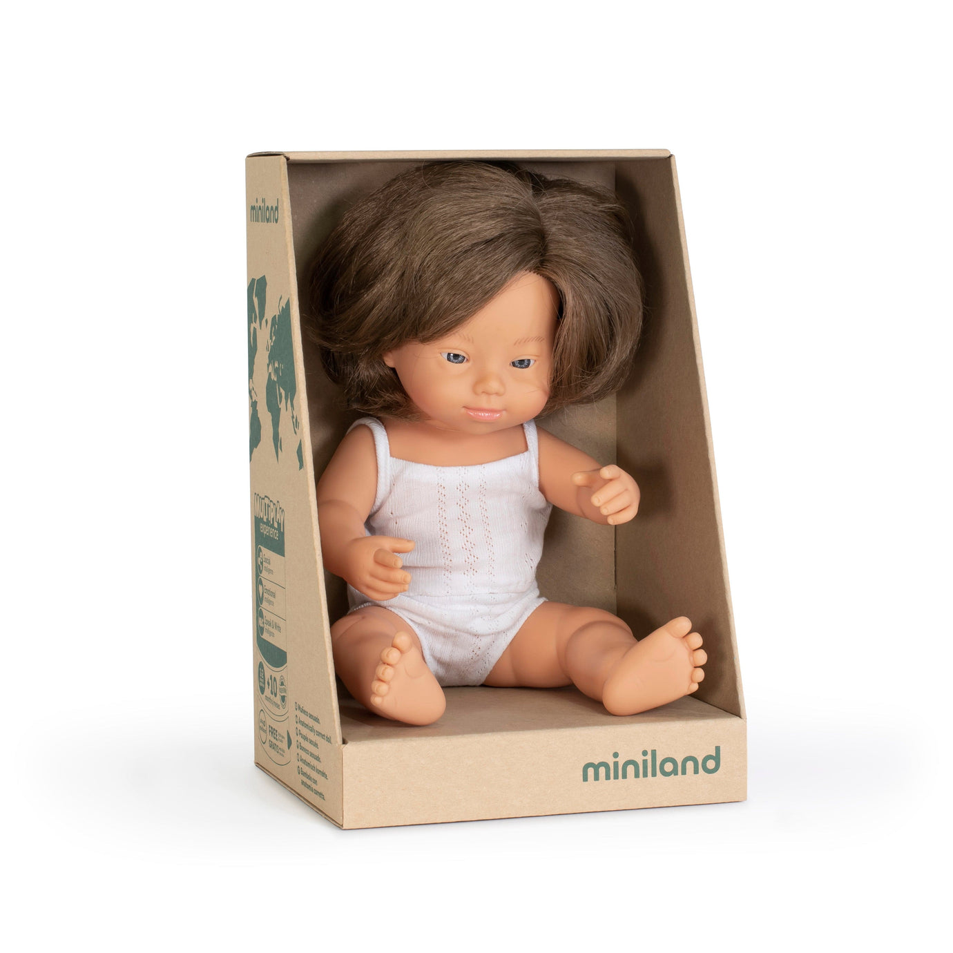 Baby Down Syndrome Caucasian Girl Miniland Lil Tulips