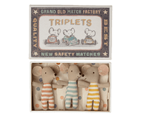 Baby Mice Triplets in Matchbox Maileg Lil Tulips