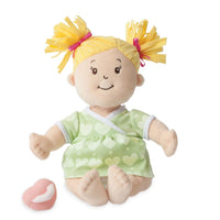 Baby Stella Peach Doll with Blonde Hair Pig Tails Manhattan Toy Company Lil Tulips