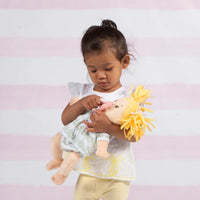 Baby Stella Peach Doll with Blonde Hair Pig Tails Manhattan Toy Company Lil Tulips