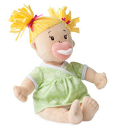 Baby Stella Peach Doll with Blonde Hair Pig Tails Manhattan Toy Company Lil Tulips