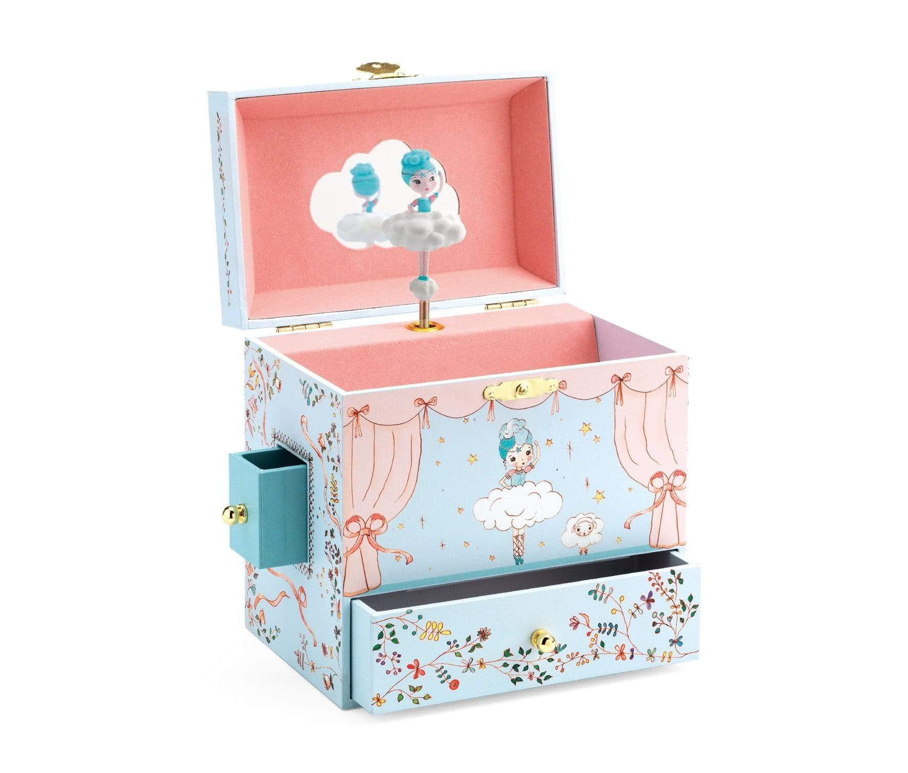 Ballerina on Stage Musical Treasure Box Djeco Lil Tulips