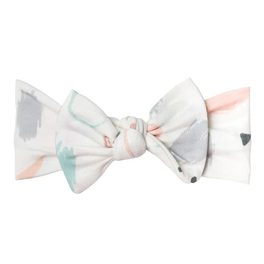 Bayside Knit Headband Bow Copper Pearl Lil Tulips