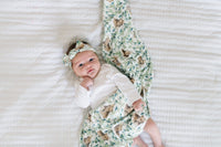 Bear Knit Swaddle Blanket Copper Pearl Lil Tulips