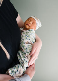Bear Knit Swaddle Blanket Copper Pearl Lil Tulips