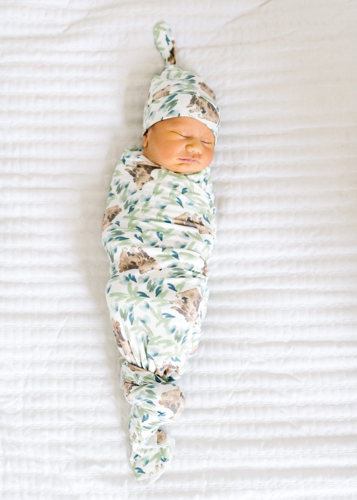 Bear Knit Swaddle Blanket Copper Pearl Lil Tulips